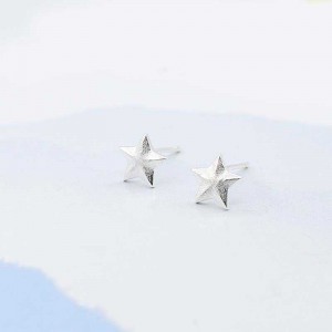 S925 Сребърни бижута за уши Star Grinding Ear Nail Simple Малки бижута